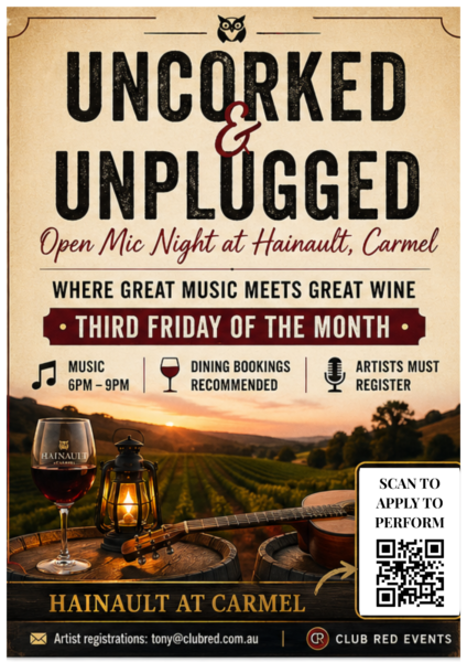 Uncorked-and-Unplugged-Club-Red-poster